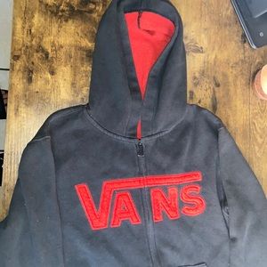 Black and Red Vans Boys Hoodie